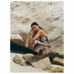 Soleil Soleil Robe Maeve Clove Coconut Lin | Marron Hot