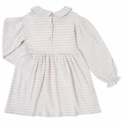 Discount Tocoto Vintage Robe Maille Fine Rayure | Ecru