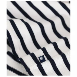 New Petit Bateau Robe Marabout Rayée | Ecru