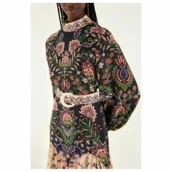 Farm Rio Robe Marvelous Garden | Noir New