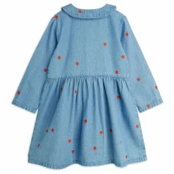 Mini Rodini Robe Mini Cœurs Coton Bio | Denim Discount