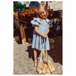 Sale Louise Misha Robe Nalina Chambray Coton Bio | Bleu ciel