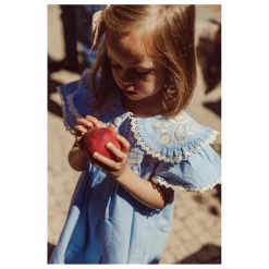 Sale Louise Misha Robe Nalina Chambray Coton Bio | Bleu ciel