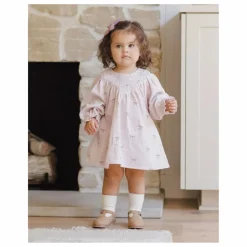 Enfant Quincy Mae Robe Nœuds Gaze de Coton Bio | Lilas