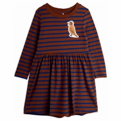 Mini Rodini Robe Oiseau Coton Bio | Marron New