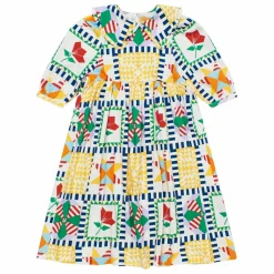 Maison Mangostan Robe Patchwork | Jaune