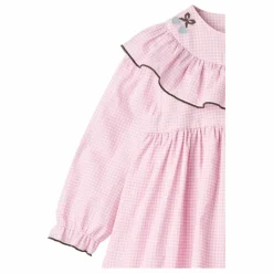 Copenhagen Colors Robe Pied-de-poule Coton Bio | Rose Hot