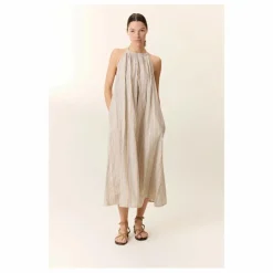 Online Leon & Harper Robe Ramik Rayures Coton Bio | Ecru