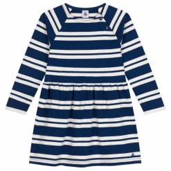 Enfant Petit Bateau Robe Rayée Coton Epais |