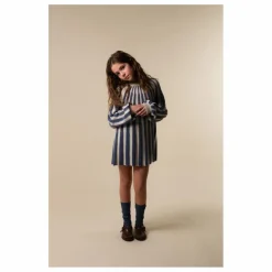 birinit Robe Rayures | Bleu gris New