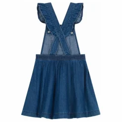 Petit Bateau Robe Salopette Denim Coton Bio | Bleu jean Sale