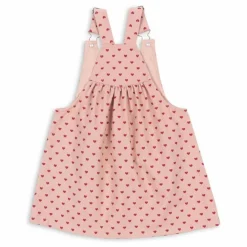 Online Konges Sløjd Robe Salopette Nola Cœurs Coton Bio | Rose