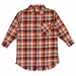Clearance Jenest Robe Scottie Carreaux | Orange