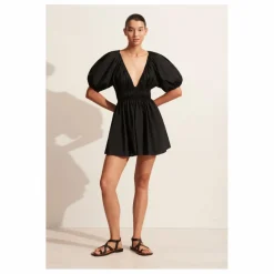 Matteau Robe Shired Plunge Mini | Noir Discount