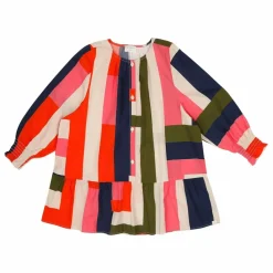 Jenest Robe Skye Rayée Popeline | Rose Sale