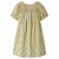 Discount Bonpoint Robe Smockée Jarah Liberty Coton Bio | Ecru