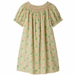 Discount Bonpoint Robe Smockée Jarah Liberty Coton Bio | Ecru