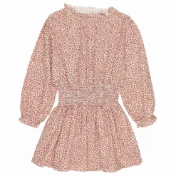 Clearance Búho Robe Smockée Volants | Bordeaux