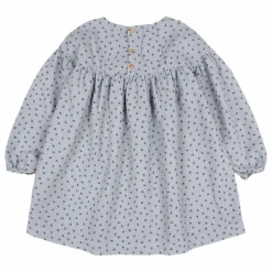 Discount Búho Robe Soft Velours Côtelé Coton Bio | Bleu gris