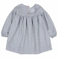 Discount Búho Robe Soft Velours Côtelé Coton Bio | Bleu gris