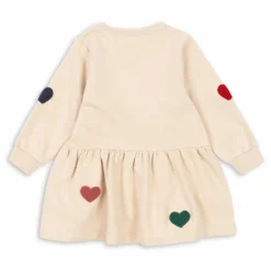 Enfant Konges Sløjd Robe Sweat Lou Cœurs Coton Bio |