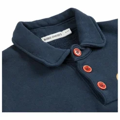 Outlet Bobo Choses Robe Sweat Polo Coton Bio | Bleu marine