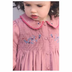 Tartine et Chocolat Robe Velours Côtelé | Rose pâle Clearance