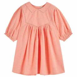 Emile et Ida Robe Vichy Pivoine | Rose pêche Outlet