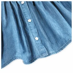 Molo Robe Volants Carlene Arc-en-ciel Coton Bio | Bleu jean Discount