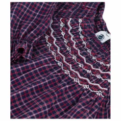 Enfant Petit Bateau Robe Volants Carreaux Coton Bio |