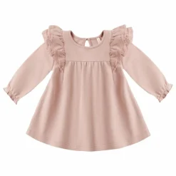 Quincy Mae Robe Volants Coton Bio | Rose Discount