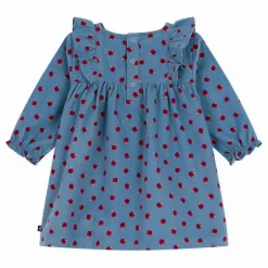 Petit Bateau Robes|Robe Volants Pommes Velours Côtelé Coton Bio |