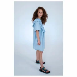 Discount Repose AMS Robe Volants Tencel | Bleu Clair