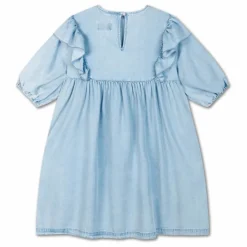 Discount Repose AMS Robe Volants Tencel | Bleu Clair