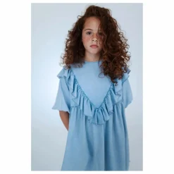 Discount Repose AMS Robe Volants Tencel | Bleu Clair