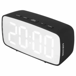 Present Time Réveil oval LED Silver | Noir Discount