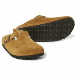 Femme BIRKENSTOCK Sandales, Espadrilles|Sabots Boston Fur Cuir Suede - Collection Adulte |