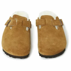 Femme BIRKENSTOCK Sandales, Espadrilles|Sabots Boston Fur Cuir Suede - Collection Adulte |