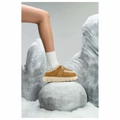 Mou Sabots Bounce Suède | Beige Online