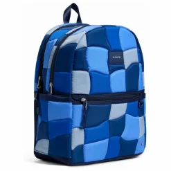 State Bags Sac à Dos Kane Deux Poches Puffer Check | Bleu Outlet