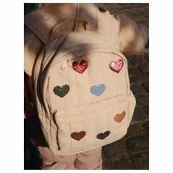 Enfant Konges Sløjd Sac à Dos Matelassé Juno Coeurs Brodés |