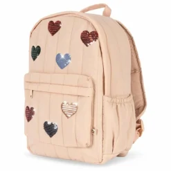 Enfant Konges Sløjd Sac à Dos Matelassé Juno Coeurs Brodés |