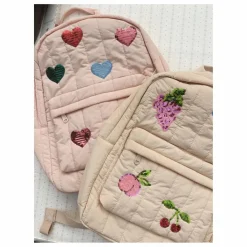 Enfant Konges Sløjd Sacs, Petite Maroquinerie|Accessoires De Mode|Sac à Dos Matelassé Juno Fruits Brodés |