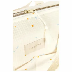 Nobodinoz Sac à langer imperméable Gala Opéra Orange Cherries | Beige Best