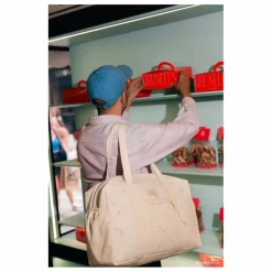 Discount Nobodinoz Sac à langer imperméable Opéra Orange Cherries | Beige