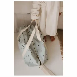 Rose in April Sac à langer Raphaël imprimé cœurs | Bleu ciel Sale