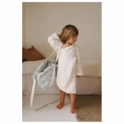 Rose in April Sac à langer Raphaël imprimé cœurs | Bleu ciel Sale