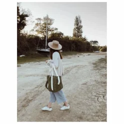 Discount Rose in April Sac à langer Raphaël imprimé cœurs | Vert kaki