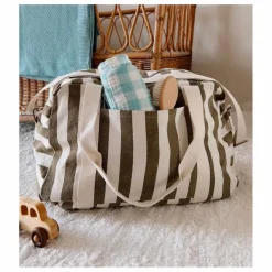 Clearance Rose in April Sac à langer Raphaël rayé | Olive