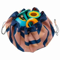 Play and Go Tapis De Jeux|Sac / Tapis de jeu d'extérieur Noomad - Rayures Moka